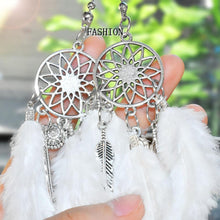 Load image into Gallery viewer, Mini Dream Catcher Car Pendant Wind Chimes Feather Decoration Home Decor Dream Catchers Car Handmade Hanging Charm Wind Chime Traditional White Feather Ornaments Wall Hanging Adornment Handmade Dreamcatcher Gifts