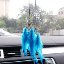 Load image into Gallery viewer, Mini Dream Catcher Car Pendant Wind Chimes Feather Decoration Home Decor Dream Catchers Car Handmade Hanging Charm Wind Chime Traditional White Feather Ornaments Wall Hanging Adornment Handmade Dreamcatcher Gifts