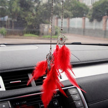 Load image into Gallery viewer, Mini Dream Catcher Car Pendant Wind Chimes Feather Decoration Home Decor Dream Catchers Car Handmade Hanging Charm Wind Chime Traditional White Feather Ornaments Wall Hanging Adornment Handmade Dreamcatcher Gifts
