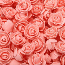 Load image into Gallery viewer, Mini Fake Rose Flower Heads 50/100/200 Pieces Teddy Bear of Roses 3cm Foam Wedding Flowers Accessories Make Bridal Hair Clips Headbands Dress