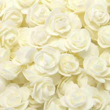 Load image into Gallery viewer, Mini Fake Rose Flower Heads 50/100/200 Pieces Teddy Bear of Roses 3cm Foam Wedding Flowers Accessories Make Bridal Hair Clips Headbands Dress