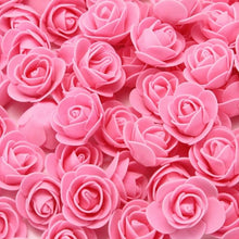 Load image into Gallery viewer, Mini Fake Rose Flower Heads 50/100/200 Pieces Teddy Bear of Roses 3cm Foam Wedding Flowers Accessories Make Bridal Hair Clips Headbands Dress