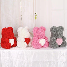 Load image into Gallery viewer, Mini Fake Rose Flower Heads 50/100/200 Pieces Teddy Bear of Roses 3cm Foam Wedding Flowers Accessories Make Bridal Hair Clips Headbands Dress