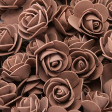 Load image into Gallery viewer, Mini Fake Rose Flower Heads 50/100/200 Pieces Teddy Bear of Roses 3cm Foam Wedding Flowers Accessories Make Bridal Hair Clips Headbands Dress