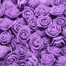 Load image into Gallery viewer, Mini Fake Rose Flower Heads 50/100/200 Pieces Teddy Bear of Roses 3cm Foam Wedding Flowers Accessories Make Bridal Hair Clips Headbands Dress