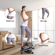Load image into Gallery viewer, Mini Fitness Stepper with 2 Resistance Bands LCD Monitor