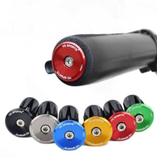 Load image into Gallery viewer, Mini Lightweight Lock Mountain Bicycle Grip Handlebar End Cap Handle Bar Grips End Plugs Mountain Bike Road Bicycle One Pair Bike Handlebar End Plugs Aluminum Alloy Expansion Handlebar Grips Cap