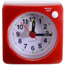 Load image into Gallery viewer, Mini Square Bedside Silent Sweep Alarm Clock Mini Square Bedside Silent Sweep Alarm Clock Student Silent Snooze Alarm Clock Student Silent Snooze Alarm Clock Non Ticking Noise With LED Snooze Light Decor