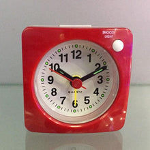 Load image into Gallery viewer, Mini Square Bedside Silent Sweep Alarm Clock Mini Square Bedside Silent Sweep Alarm Clock Student Silent Snooze Alarm Clock Student Silent Snooze Alarm Clock Non Ticking Noise With LED Snooze Light Decor