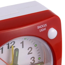 Load image into Gallery viewer, Mini Square Bedside Silent Sweep Alarm Clock Mini Square Bedside Silent Sweep Alarm Clock Student Silent Snooze Alarm Clock Student Silent Snooze Alarm Clock Non Ticking Noise With LED Snooze Light Decor