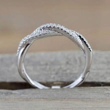 Load image into Gallery viewer, Minimalism 925 Silver Zirconia Twist Ring