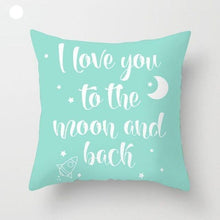 Load image into Gallery viewer, Mint Green Cushion Cover Pillowslip Home Supplies Decorative Fresh Mint Green Gray Watercolour Stripes Generic Solid Decorative Bedroom Pillow Cases Covers Pillow Case Simple Living Room