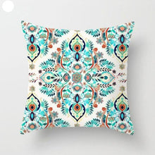 Load image into Gallery viewer, Mint Green Cushion Cover Pillowslip Home Supplies Decorative Fresh Mint Green Gray Watercolour Stripes Generic Solid Decorative Bedroom Pillow Cases Covers Pillow Case Simple Living Room