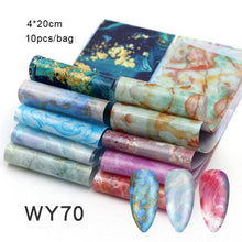 Load image into Gallery viewer, Mix Nail Art Transfer Foil Sticker Angles Decoration Nail Art Decals Design For Nails Wraps Follie Nail Foil Transfer Sticker Kit, Nail Art Decals Nail Foil Glass Paper Nail Decals Nail Wraps for Nail Art Decorations Supplies