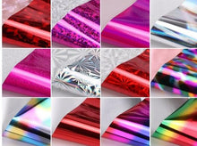 Load image into Gallery viewer, Mix Nail Art Transfer Foil Sticker Angles Decoration Nail Art Decals Design For Nails Wraps Follie Nail Foil Transfer Sticker Kit, Nail Art Decals Nail Foil Glass Paper Nail Decals Nail Wraps for Nail Art Decorations Supplies