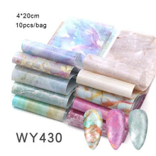 Load image into Gallery viewer, Mix Nail Art Transfer Foil Sticker Angles Decoration Nail Art Decals Design For Nails Wraps Follie Nail Foil Transfer Sticker Kit, Nail Art Decals Nail Foil Glass Paper Nail Decals Nail Wraps for Nail Art Decorations Supplies