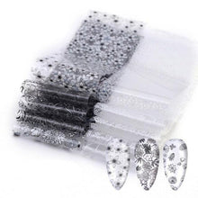 Load image into Gallery viewer, Mix Nail Art Transfer Foil Sticker Angles Decoration Nail Art Decals Design For Nails Wraps Follie Nail Foil Transfer Sticker Kit, Nail Art Decals Nail Foil Glass Paper Nail Decals Nail Wraps for Nail Art Decorations Supplies