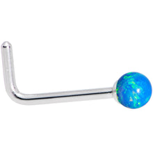 Load image into Gallery viewer, Multi Color 2.5mm Synthetic Opal Ball L Shaped Nose Ring 4 Pack Set