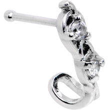 Load image into Gallery viewer, Clear CZ Gem Double Fashion Faux Hoop Nose Bone