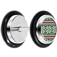 Load image into Gallery viewer, Green Red Christmas Sweater Cheater Plug Set