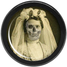 Load image into Gallery viewer, Undead Bride and Groom Halloween Black Anodized Plug Set 4G