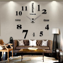 Load image into Gallery viewer, Modern Acrylic Wall Clock Digital Brushed Steel