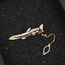 Load image into Gallery viewer, Modern Airplane Shaped Men Tie Clip Pilot Business Men Tie Clip Golden Plating Airplane Tie Clips Wedding Gift Necktie Clip Quality Tie Clasp Men Suits Wedding Gift