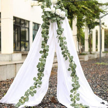 Load image into Gallery viewer, Modern Artificial Green Eucalyptus Leaves Garland Wisteria Rattan Fake Decor Silk Leaf Vines For Wedding Birthday Party Decor