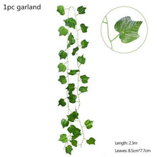 Load image into Gallery viewer, Modern Artificial Green Eucalyptus Leaves Garland Wisteria Rattan Fake Decor Silk Leaf Vines For Wedding Birthday Party Decor