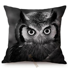 Load image into Gallery viewer, Modern Black And White Animals Portrait Photography Of Lion Zebra Elephant Tiger Pattern Sofa Pillow Cover Home Decor Square Cushions Cover 45x45cm