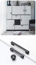 Load image into Gallery viewer, Modern Cabinet Handles Solid Aluminum Alloy Door Knobs And Handles Kitchen Cupboard Pulls Drawer Knobs Furniture Handle Hardware Black Cabinet Cupboard Drawer Door Handle Drawer Dresser Pulls for Furniture Kitchen Cabinet Cupboard Hardware