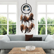 Load image into Gallery viewer, Modern Dream Catcher Wolf Totem Car Hanging Ornaments Pendant Wolf Decor Traditional Feather Wind Chimes Handmade For Bedroom Wall Hanging Home Decorations Crafts