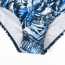 Load image into Gallery viewer, Modern Floral Bikini 2 Pieces Flower Print Bikini Set Women Crisscross High Waist String 2 Piece Bathing Suits High Waist Women's Swimsuit Shorts Solid Bikini Floral Summer Bikini Set