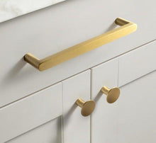 Load image into Gallery viewer, Modern Gold Knob Pure Copper Kitchen Cabinet Handles Cupboard Door Pulls Drawer Knobs Brass Furniture Handle Hardware Drawer Pulls Cupboard Knob For Kitchen Furniture Hardware