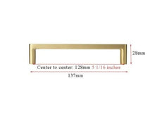 Load image into Gallery viewer, Modern Gold Knob Pure Copper Kitchen Cabinet Handles Cupboard Door Pulls Drawer Knobs Brass Furniture Handle Hardware Drawer Pulls Cupboard Knob For Kitchen Furniture Hardware