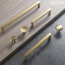 Load image into Gallery viewer, Modern Gold Knob Pure Copper Kitchen Cabinet Handles Cupboard Door Pulls Drawer Knobs Brass Furniture Handle Hardware Drawer Pulls Cupboard Knob For Kitchen Furniture Hardware