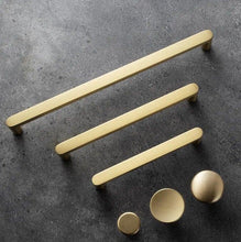 Load image into Gallery viewer, Modern Gold Knob Pure Copper Kitchen Cabinet Handles Cupboard Door Pulls Drawer Knobs Brass Furniture Handle Hardware Drawer Pulls Cupboard Knob For Kitchen Furniture Hardware