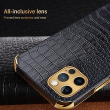 Load image into Gallery viewer, Modern Green Leather Case for iPhone 14 Pro Max Mini 13 11 Pro Max X XR XS Max 13 Mini Cases Luxury PU Leather Covers Luxury Cover Gold Edge for Women Girls Slim Leather Elegant Iphone Protective Cover