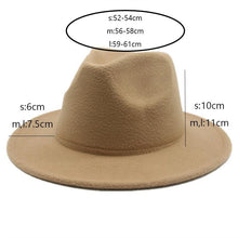 Load image into Gallery viewer, Modern Hats For Women Fedoras Winter Women Hats Simple Classic Hat Wedding Lady Retro Wide Brim Floppy Hat Men Fedora Hat Fashionable Classic Wide Brim Hat For Summer Dress Hats
