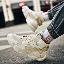Load image into Gallery viewer, Modern High Top Beige Men's Sneakers Chunky Men Shoes Fashion Casual Breathable Men's Height Increasing Casual Outdoor High Quality Sport Sneakers