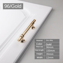 Load image into Gallery viewer, Modern Light Luxury Zinc Alloy Door Handle Cabinet Handle Drawer Handle Fashion Furniture Handle Hardware Cabinet Pulls Brushed Nickel Stainless Steel Kitchen Drawer Pulls Cabinet Handles