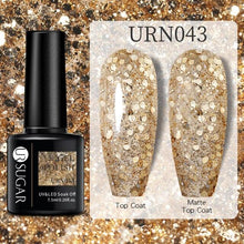 Load image into Gallery viewer, Modern Luxury Autumn Winter Womens Gel Polish Glossy Matte Diamond Effect Long Lasting Nail Art Sequins Design