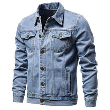 Load image into Gallery viewer, Modern Men Light Blue Jackets Luxury Slim Casual Coats New Male Quality Cotton Thick Winter Jackets Warm Comfortable Jacket Elegant Warm Winter Coats