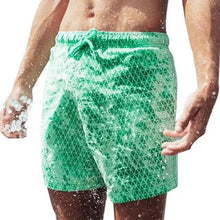 Load image into Gallery viewer, Modern Men's Summer Discoloration Swimming Trunks Magical Change Color Beach Surf Shorts Quick Dry Bathing Short Swim Pants
