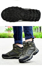 Load image into Gallery viewer, Modern Mens Boots Anti-Skidding Leather Shoes Popular Comfy Spring Autumn Men Shoes Short Plush Snow Boots Outdoor Warm Fur Lined Water Resistant Non Slip Mens Shoes