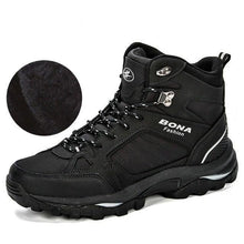 Load image into Gallery viewer, Modern Mens Boots Anti-Skidding Leather Shoes Popular Comfy Spring Autumn Men Shoes Short Plush Snow Boots Outdoor Warm Fur Lined Water Resistant Non Slip Mens Shoes