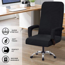 Load image into Gallery viewer, Modern Office Chair Covers Stretch Washable Computer Chair Slipcovers for Universal Rotating Chair Spandex Anti dirty Computer Chair Cover Elastic Polyester Office Chair Cover Easy Washable Removable With Armrest Cover