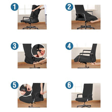 Load image into Gallery viewer, Modern Office Chair Covers Stretch Washable Computer Chair Slipcovers for Universal Rotating Chair Spandex Anti dirty Computer Chair Cover Elastic Polyester Office Chair Cover Easy Washable Removable With Armrest Cover