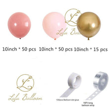Load image into Gallery viewer, Modern Rose Blush Pink And Gold Balloon Garland kit for Girls Garden Birthday Party Wedding Balloon Baby Shower Bachelorate Party Girl Bitrhday Ballons