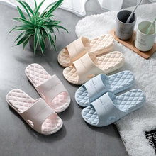 Load image into Gallery viewer, Modern Slippers Women Summer Thick Bottom Indoor Home Couples Home Bathroom Soft To Wear Cool Slippers EVA Open Toe Soft Slippers Soft Shower Massage Bath Pool Gym House Slipper